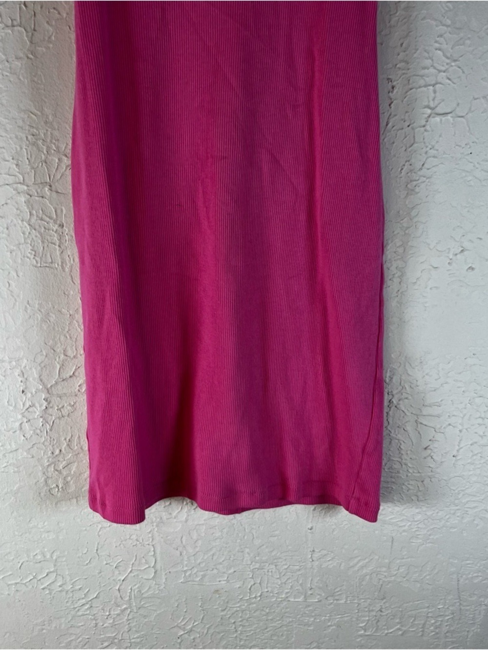 Skims Ribbed High Neck Tank Mini Dress in Sugar Pink - Picture 5 of 10